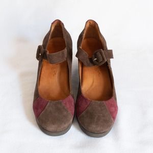 Gentle Souls Brown and Burgundy Heels